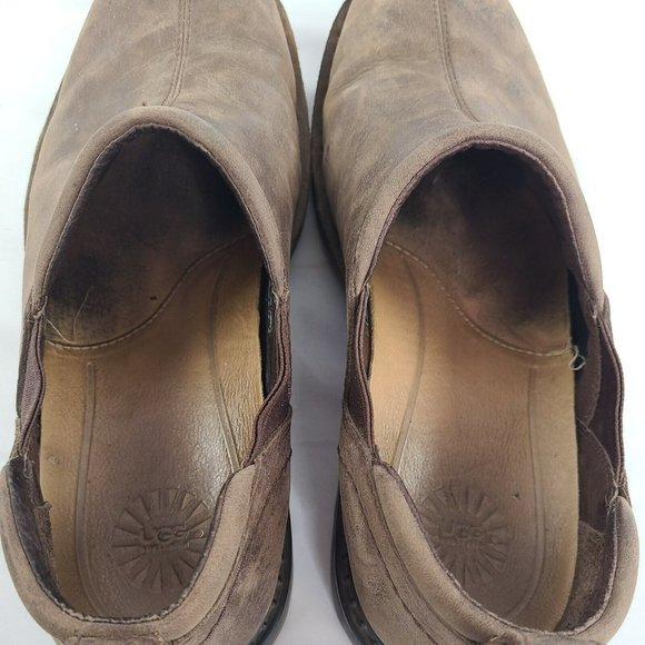 UGG Australia Dyersville Brown Sheepskin Leather Slip On Loafers Shoes Mens 11 - Picture 8 of 10